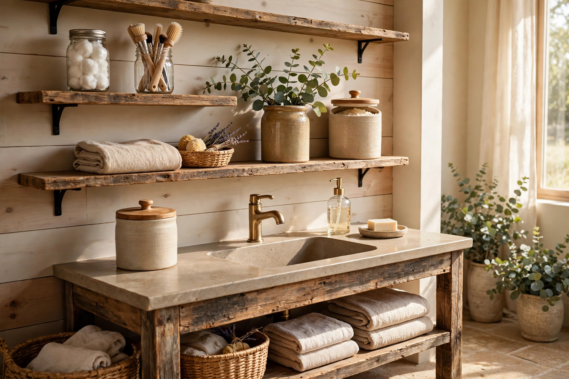 Use mason jars and crocks for storage
