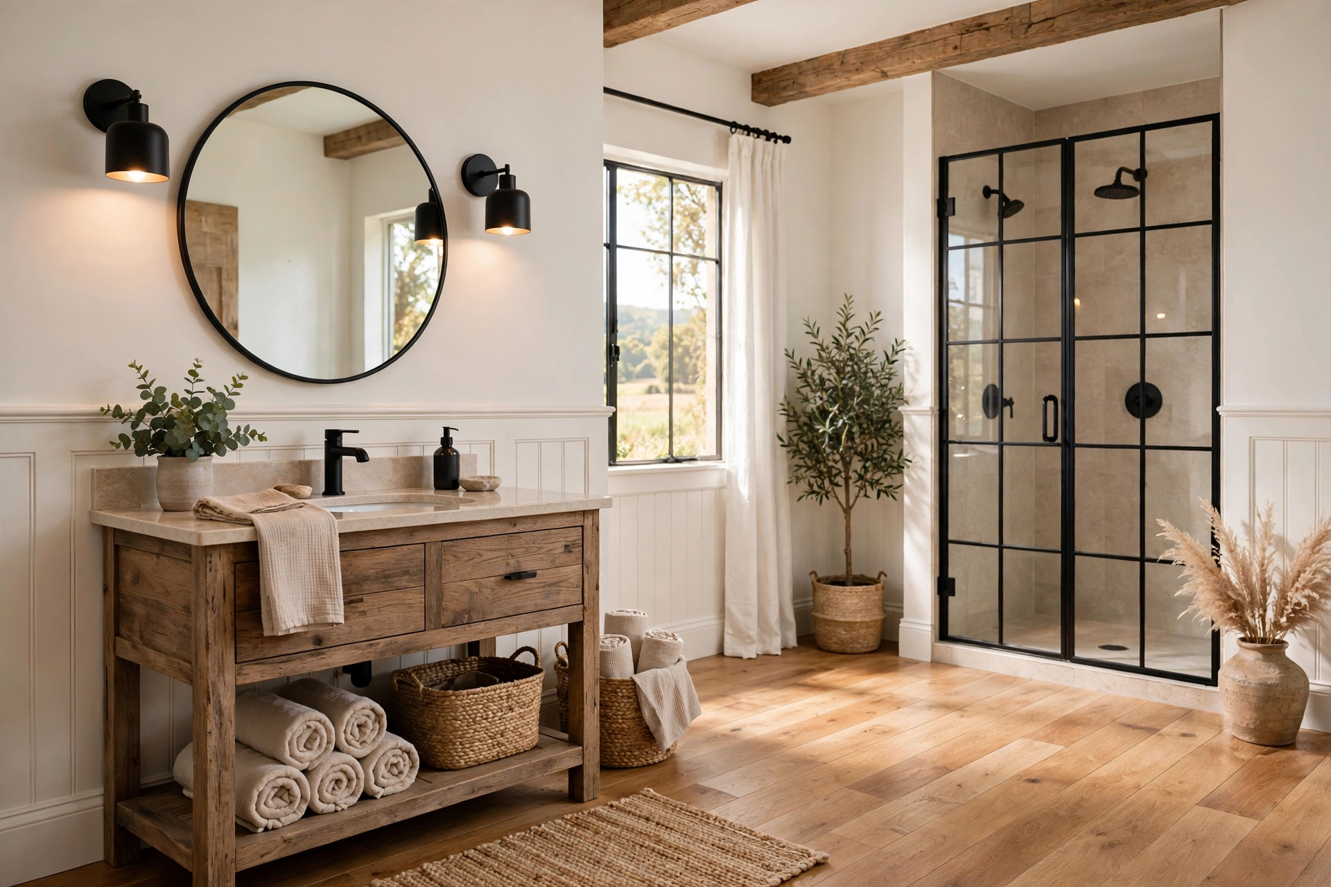 Add board-and-batten wainscoting