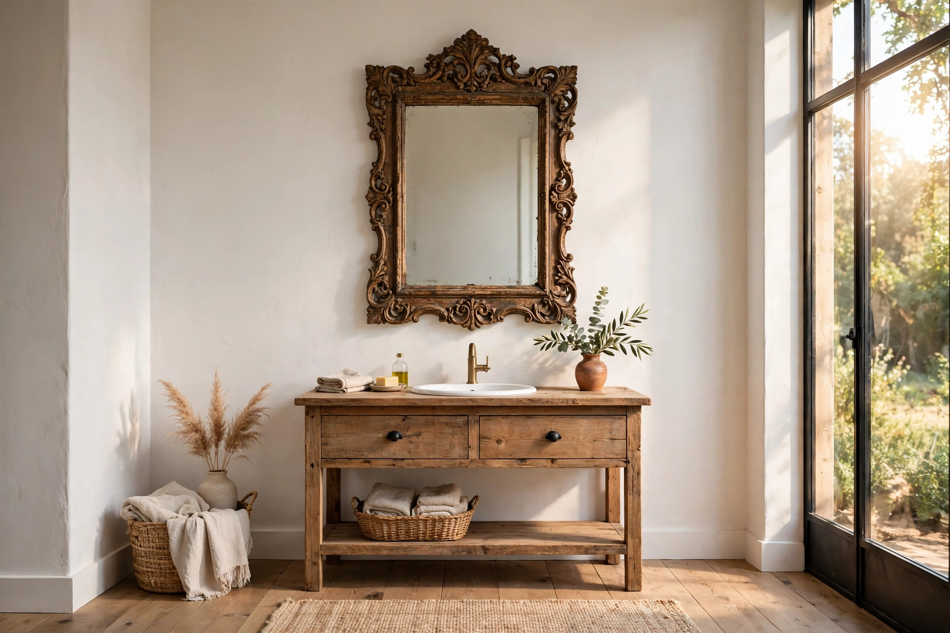 Finish with a single statement piece