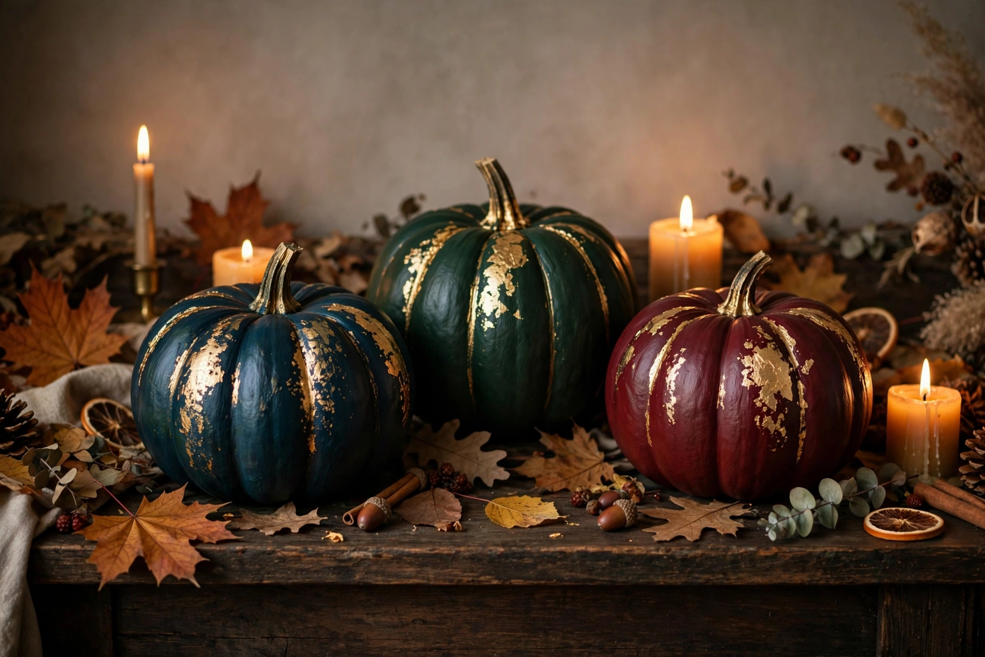 Gilded pumpkins
