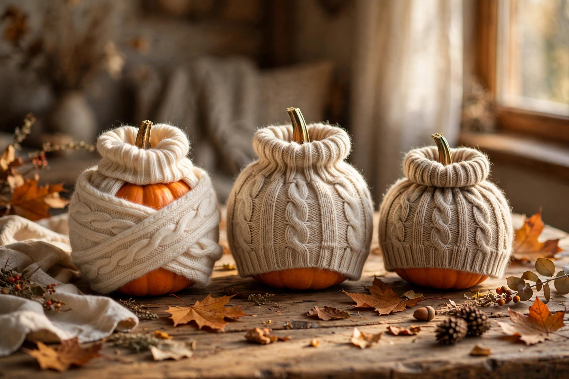 Cashmere-sweater pumpkins