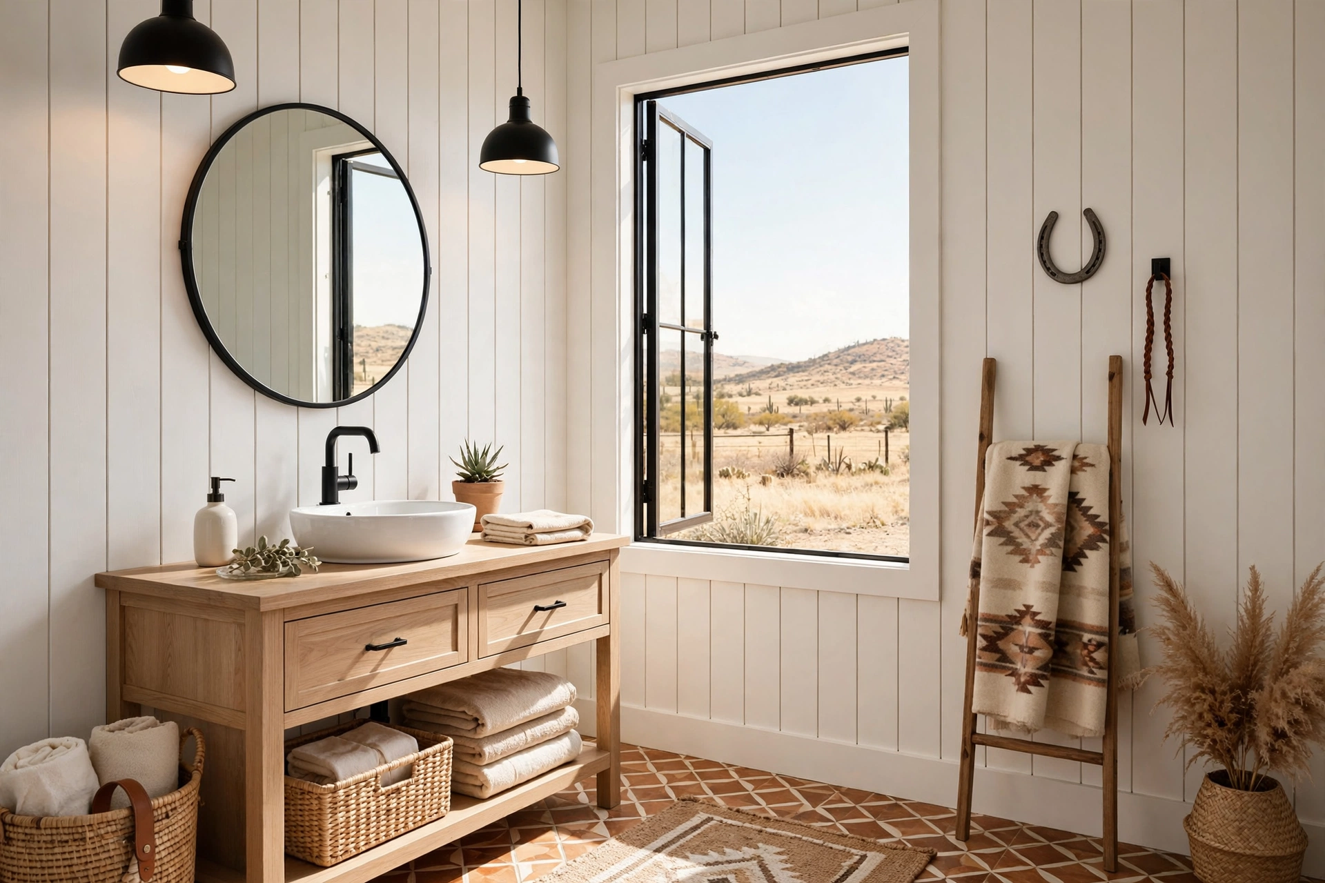 Pair white shiplap with light oak