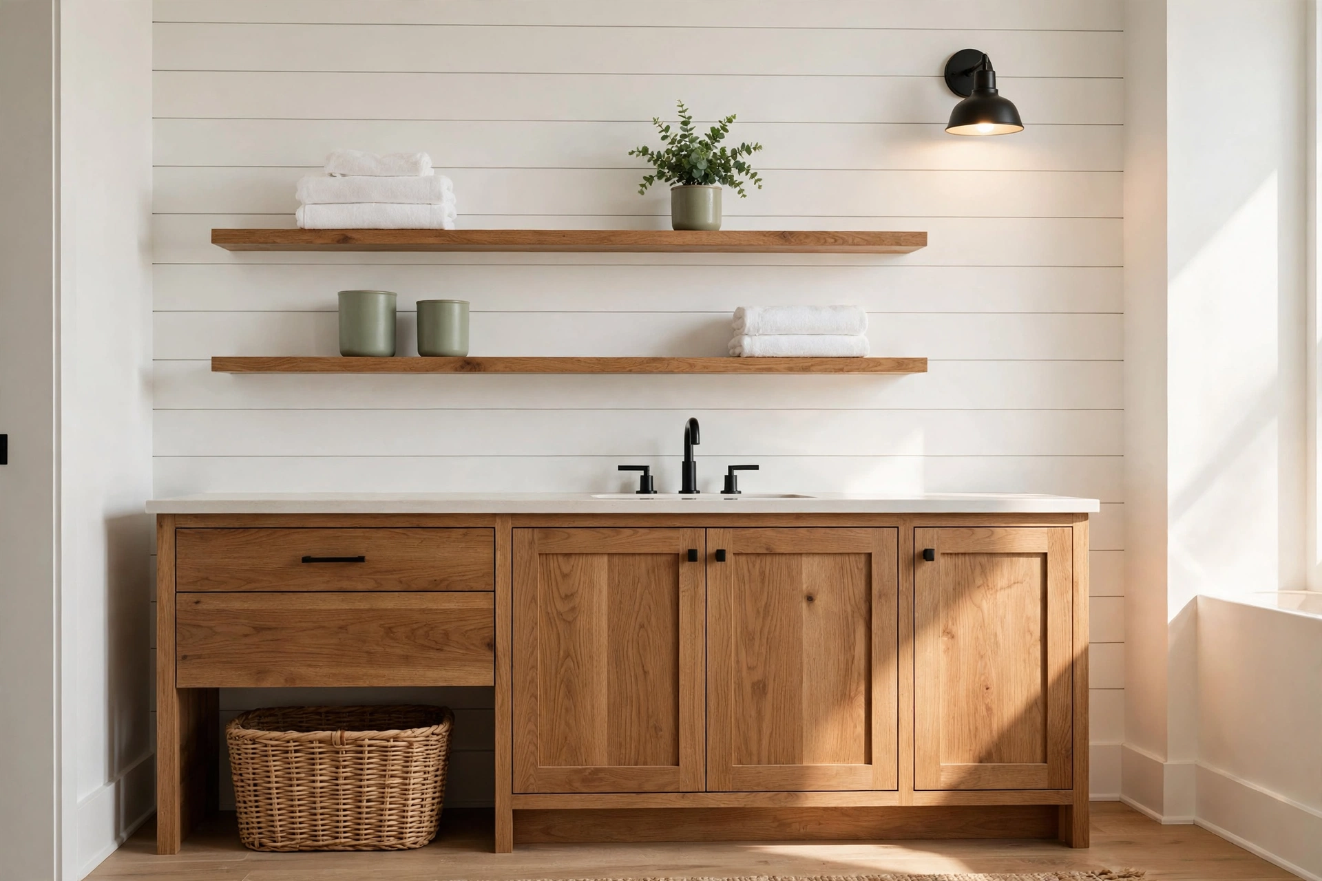 Style minimalist open shelving