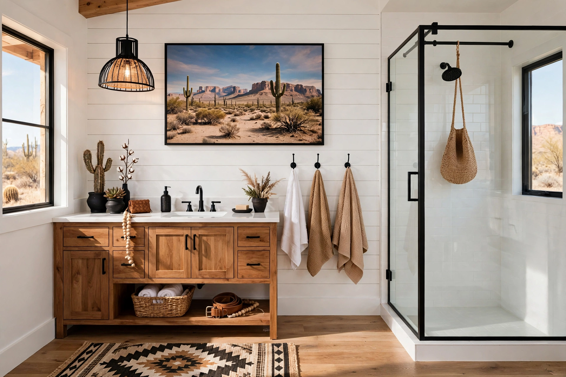 Hang one large western art print