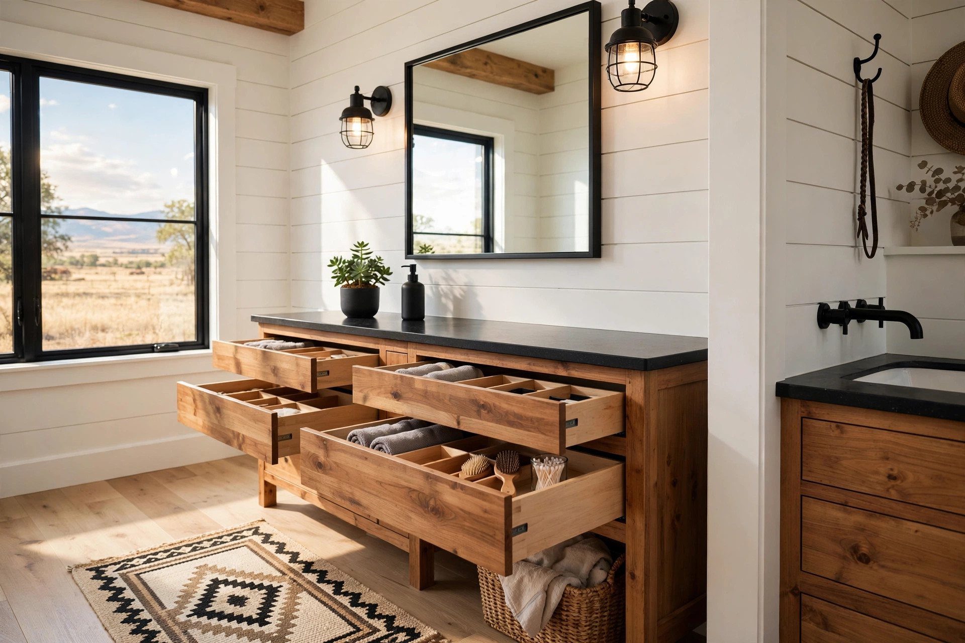 Maximize hidden vanity storage