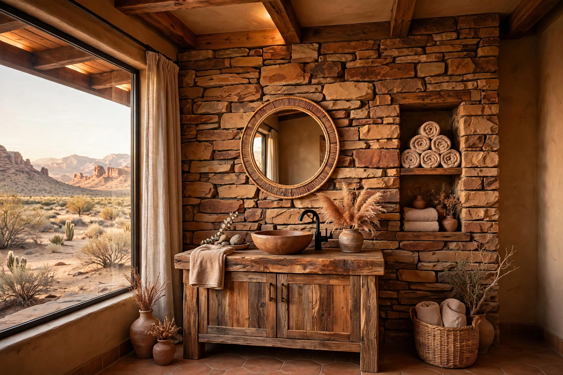 Build a stacked stone accent wall