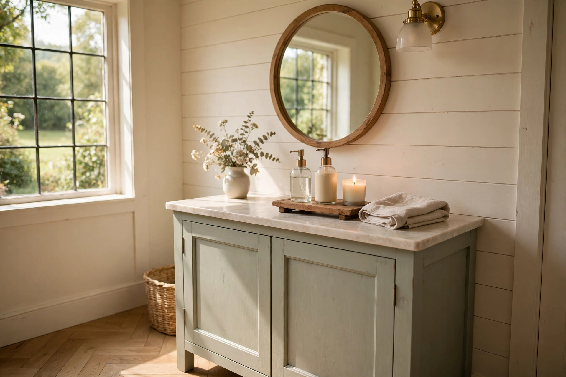 Finish with a scented, uncluttered counter