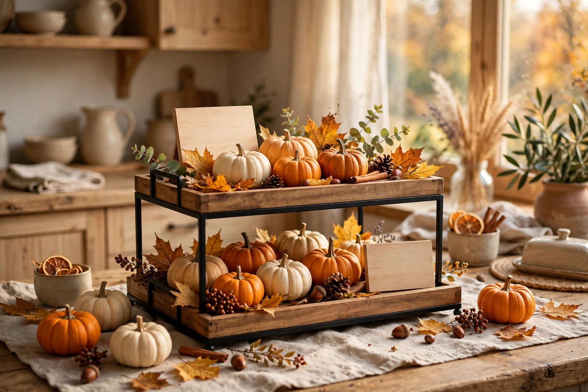Pumpkin tiered tray