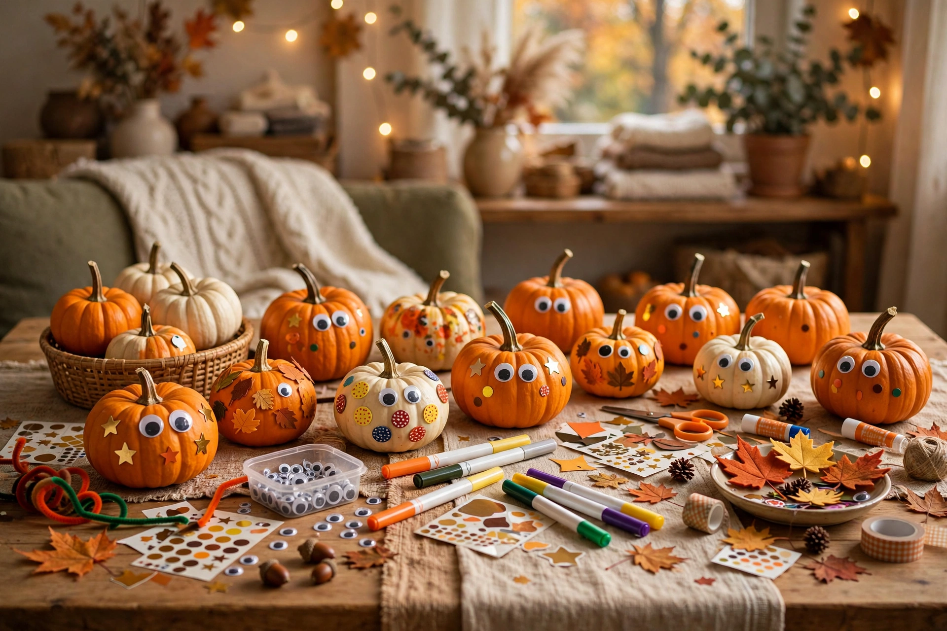 Pumpkin kids' craft corner