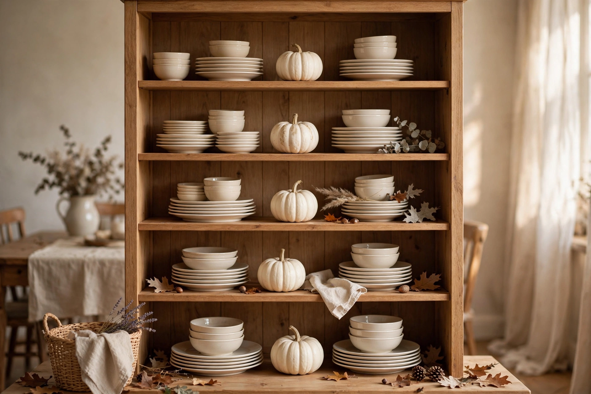 Pumpkin dining hutch styling