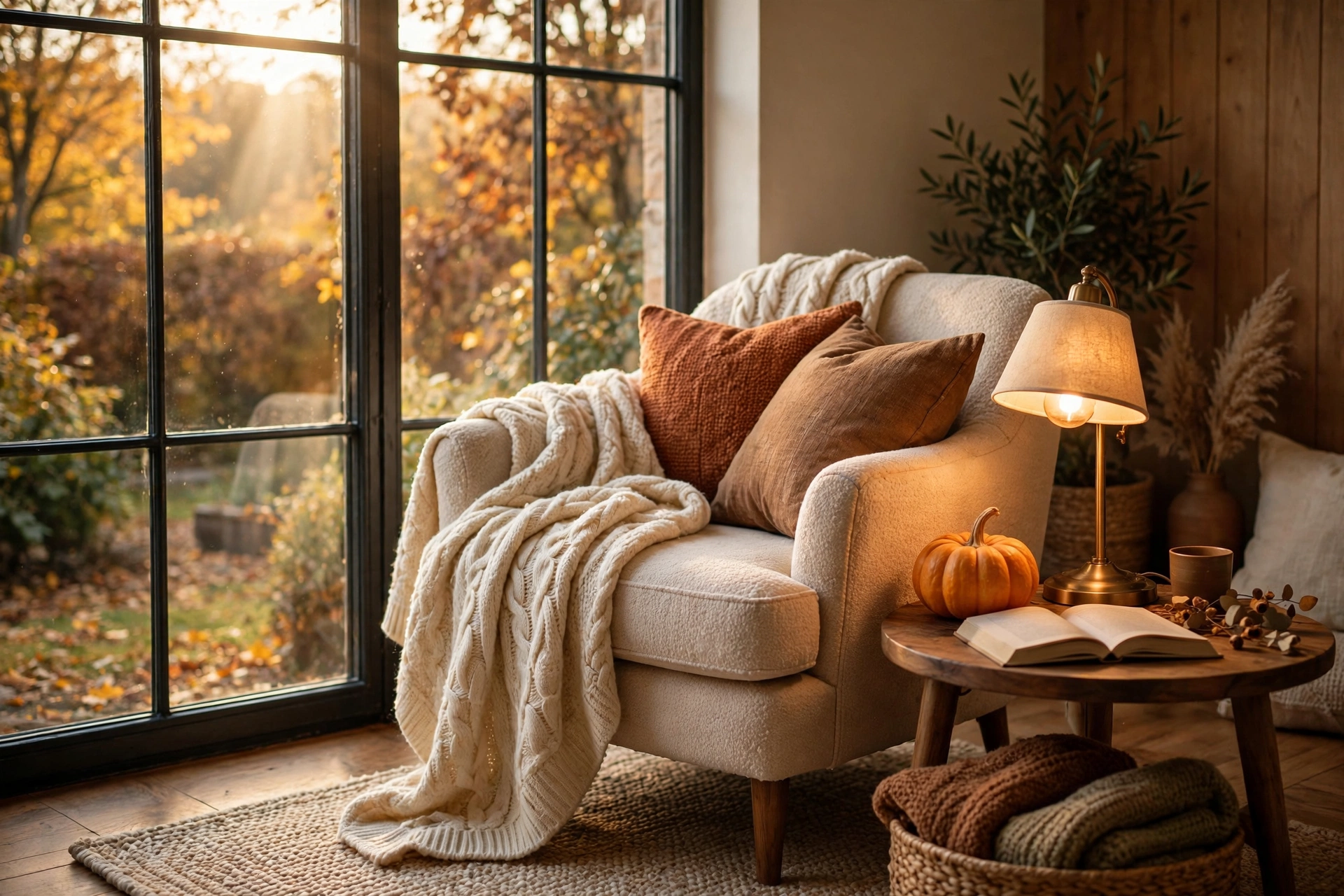 Pumpkin reading nook
