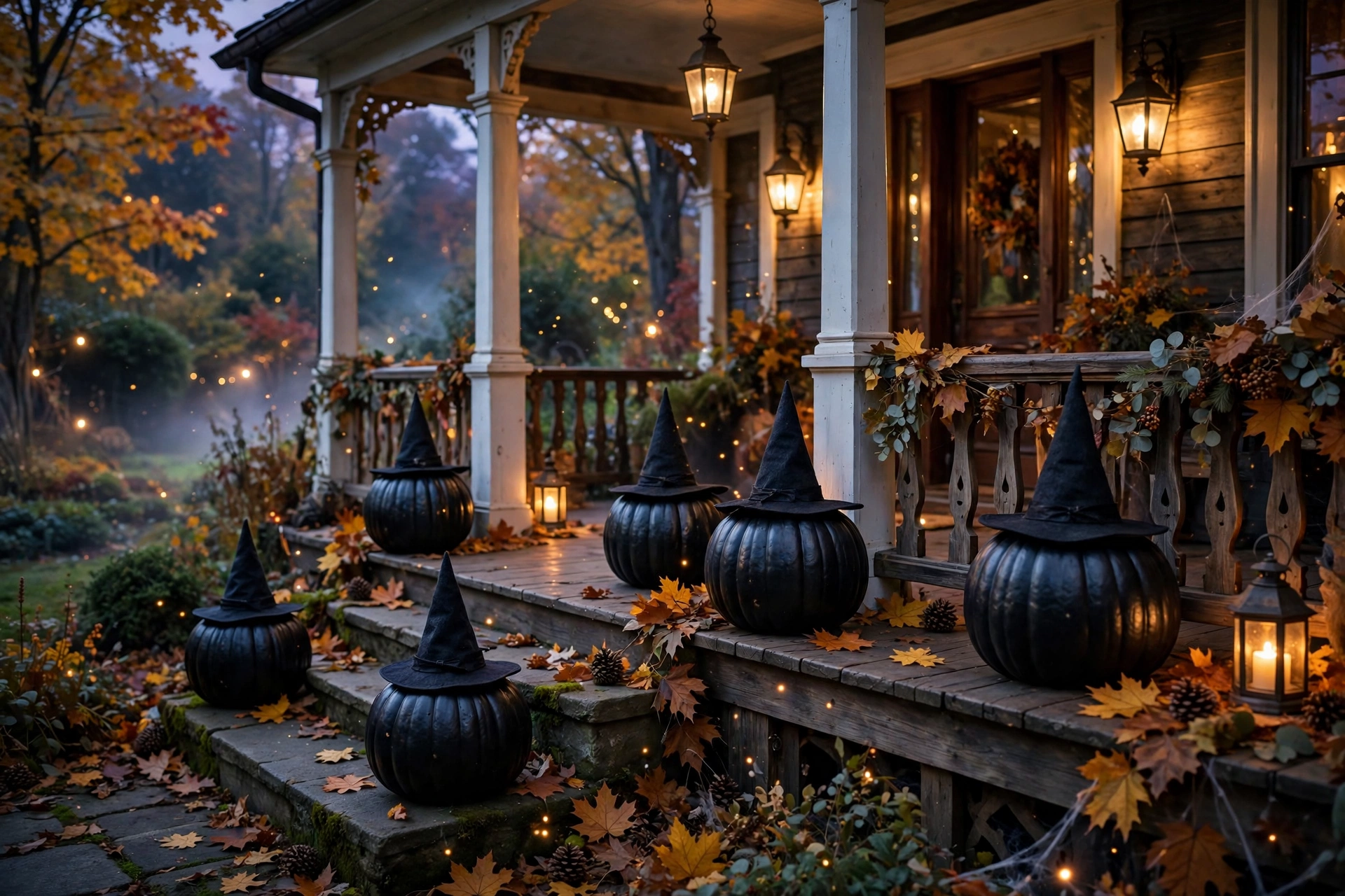 Witch-Hat Pumpkin Toppers