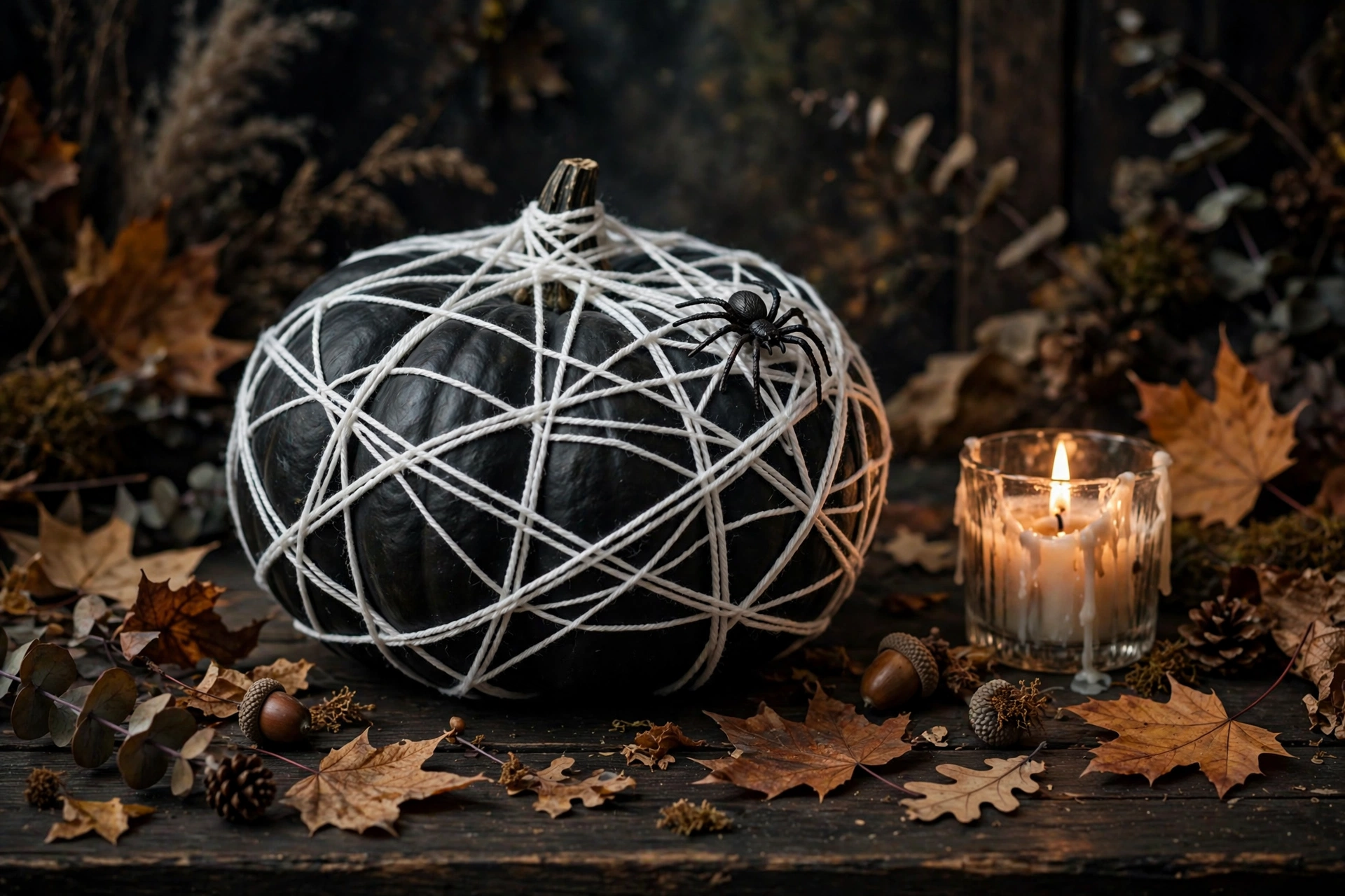 Spiderweb Yarn Pumpkins