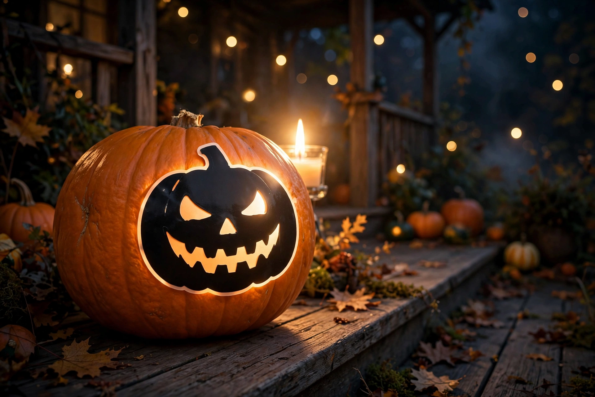 Silhouette Face Pumpkins (No-Carve)
