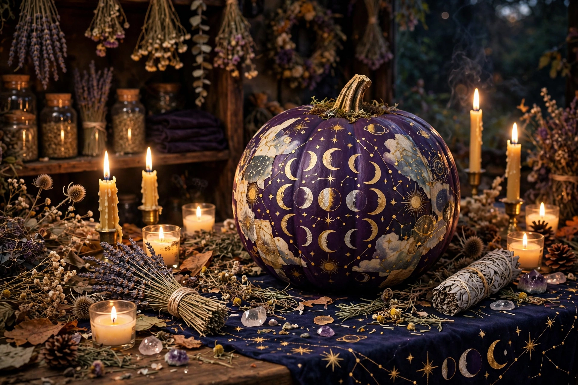 Tarot-Card Decoupage Pumpkins
