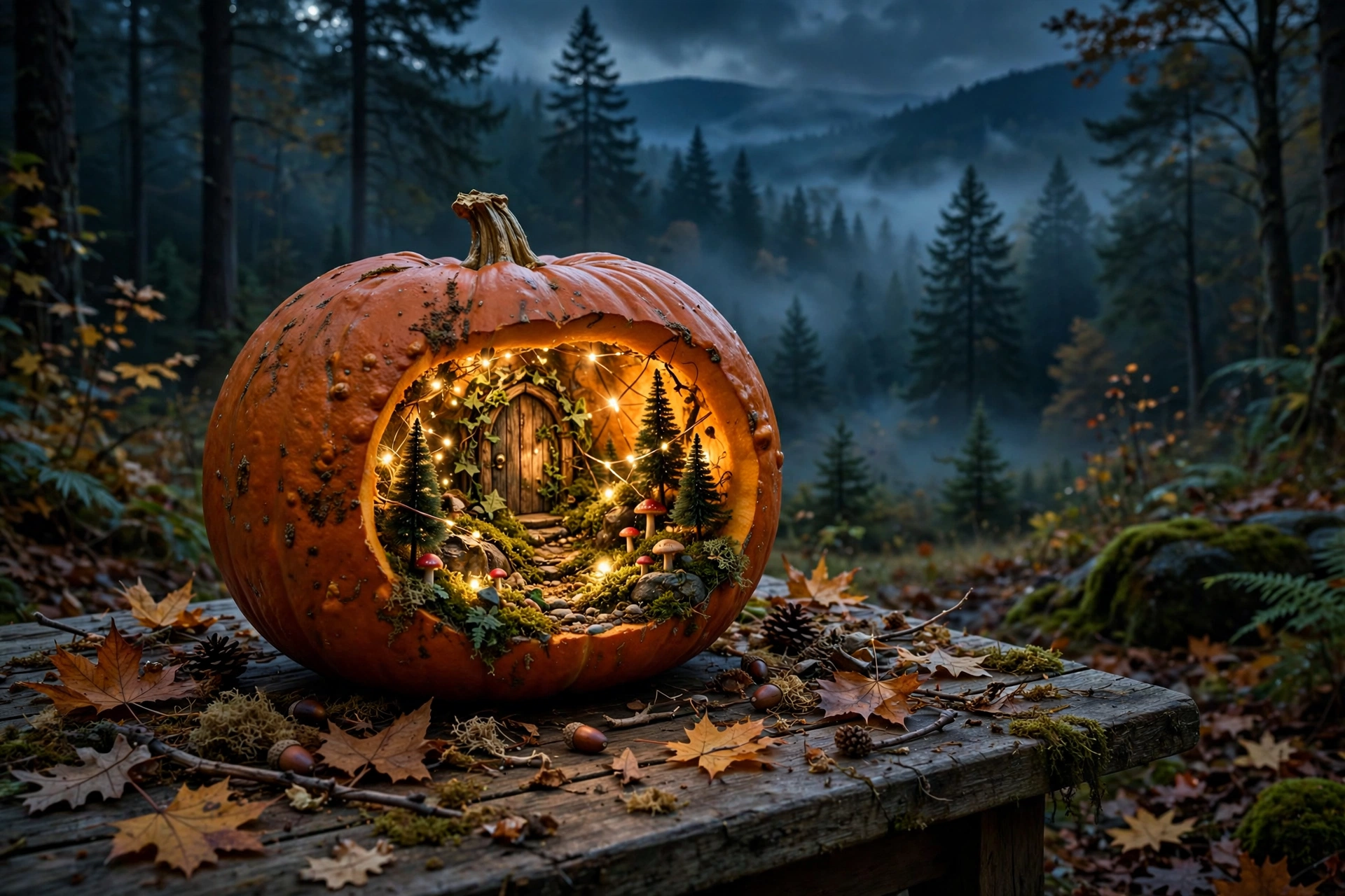 Enchanted Forest Terrarium Pumpkin
