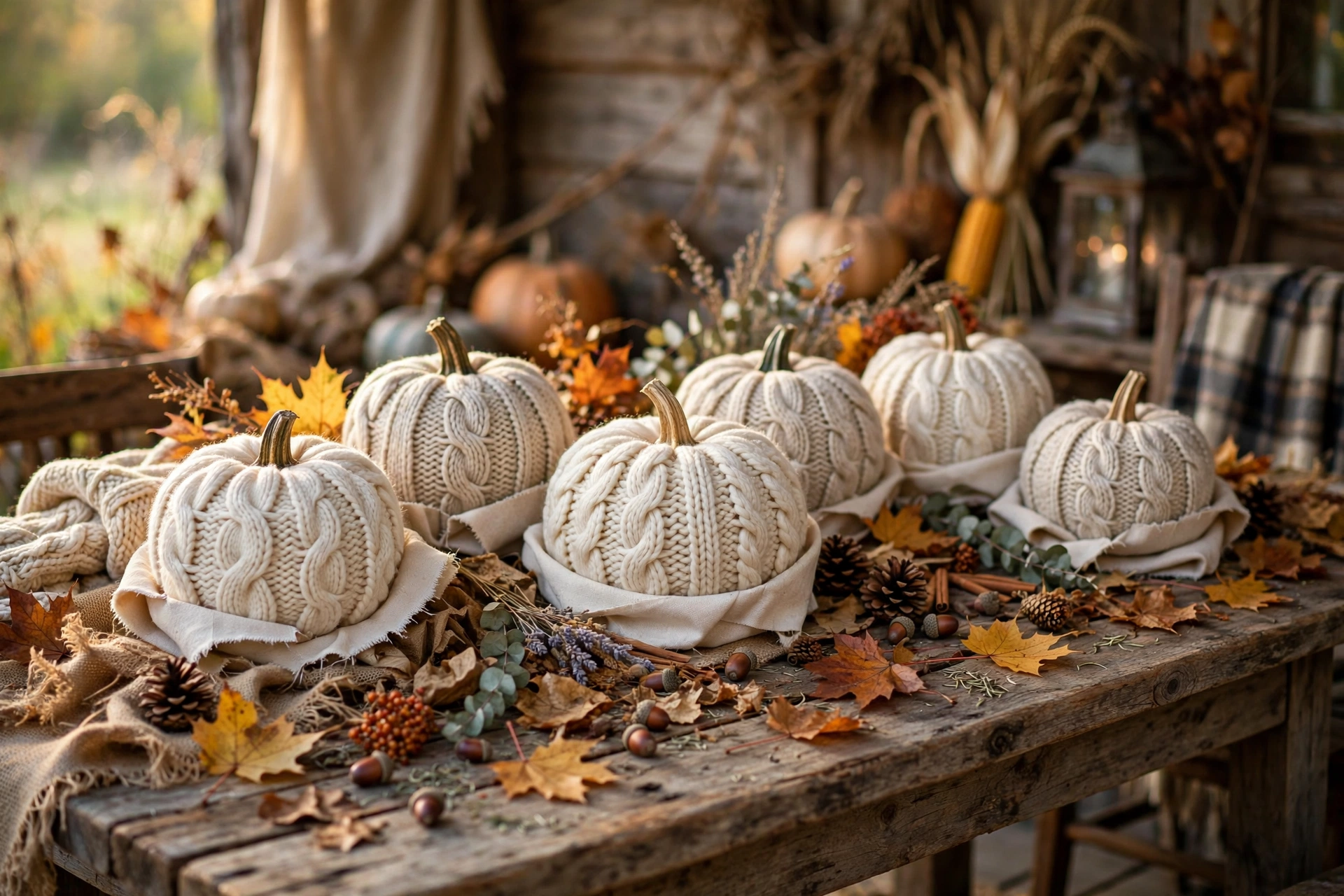 Sweater Sleeve Pumpkins
