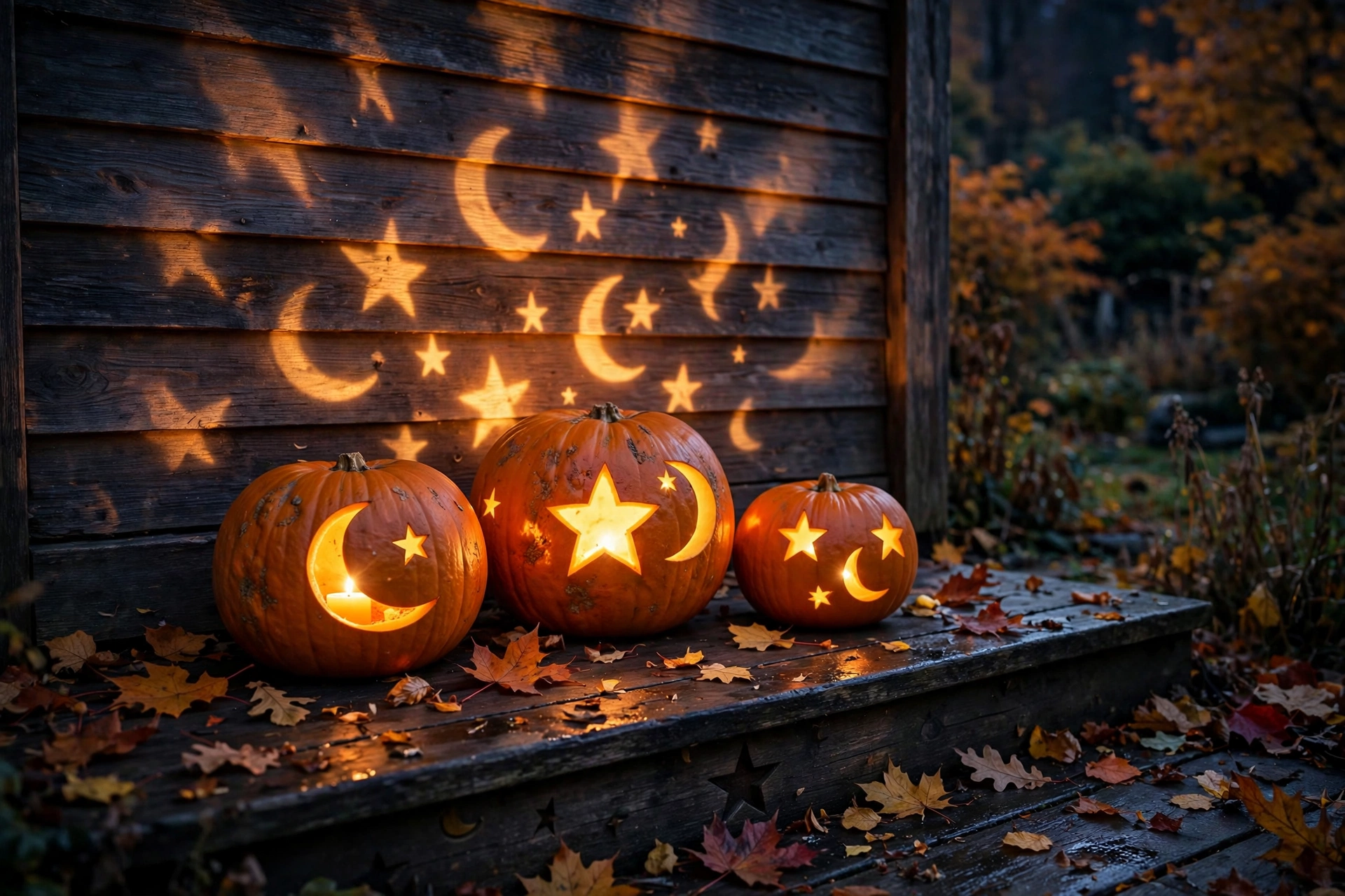 Candlelit Pumpkin Lanterns