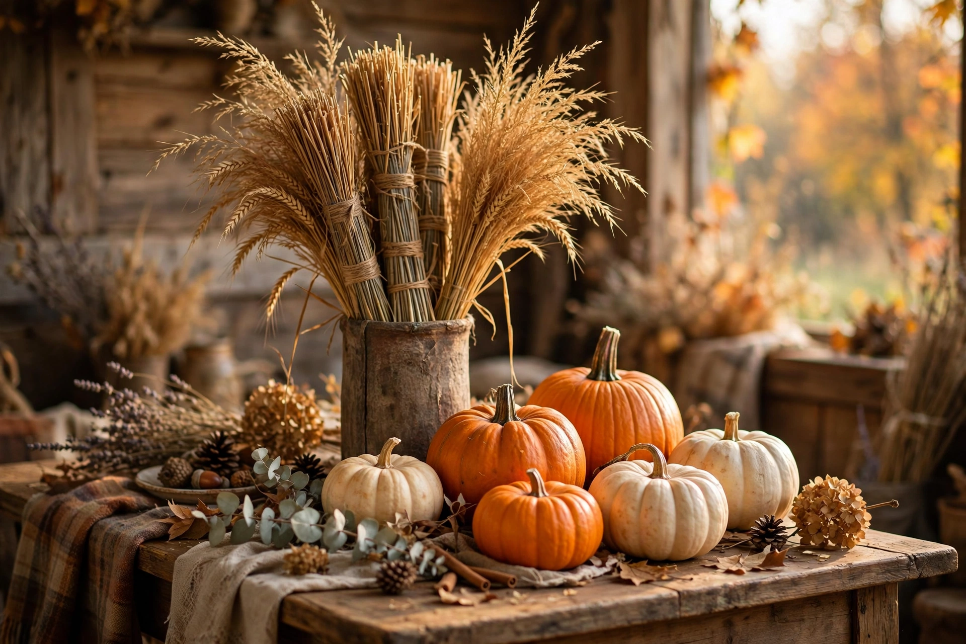 Pumpkin and Dried Wheat Bundle