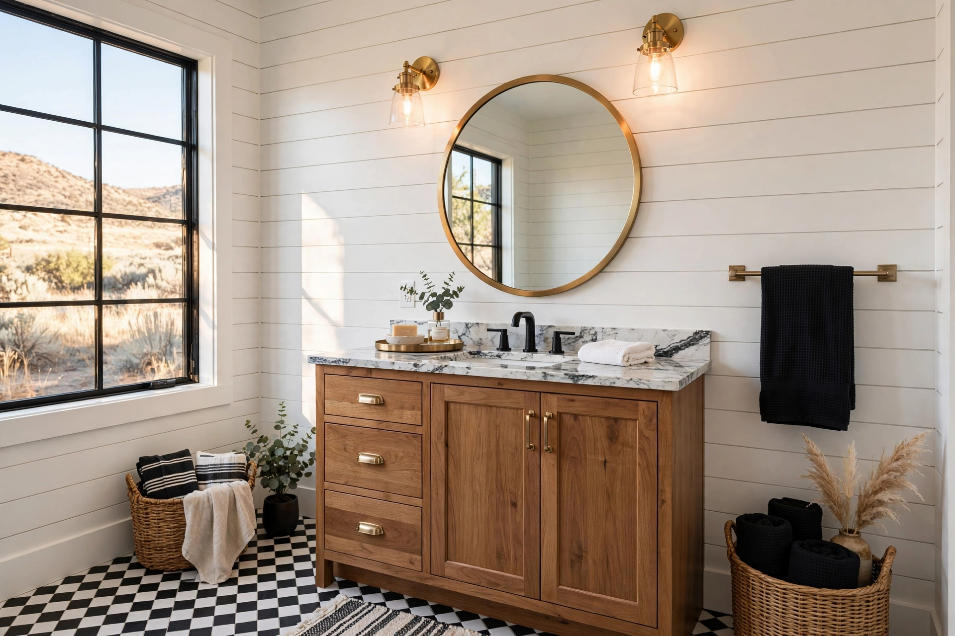 Warm it up with brushed brass