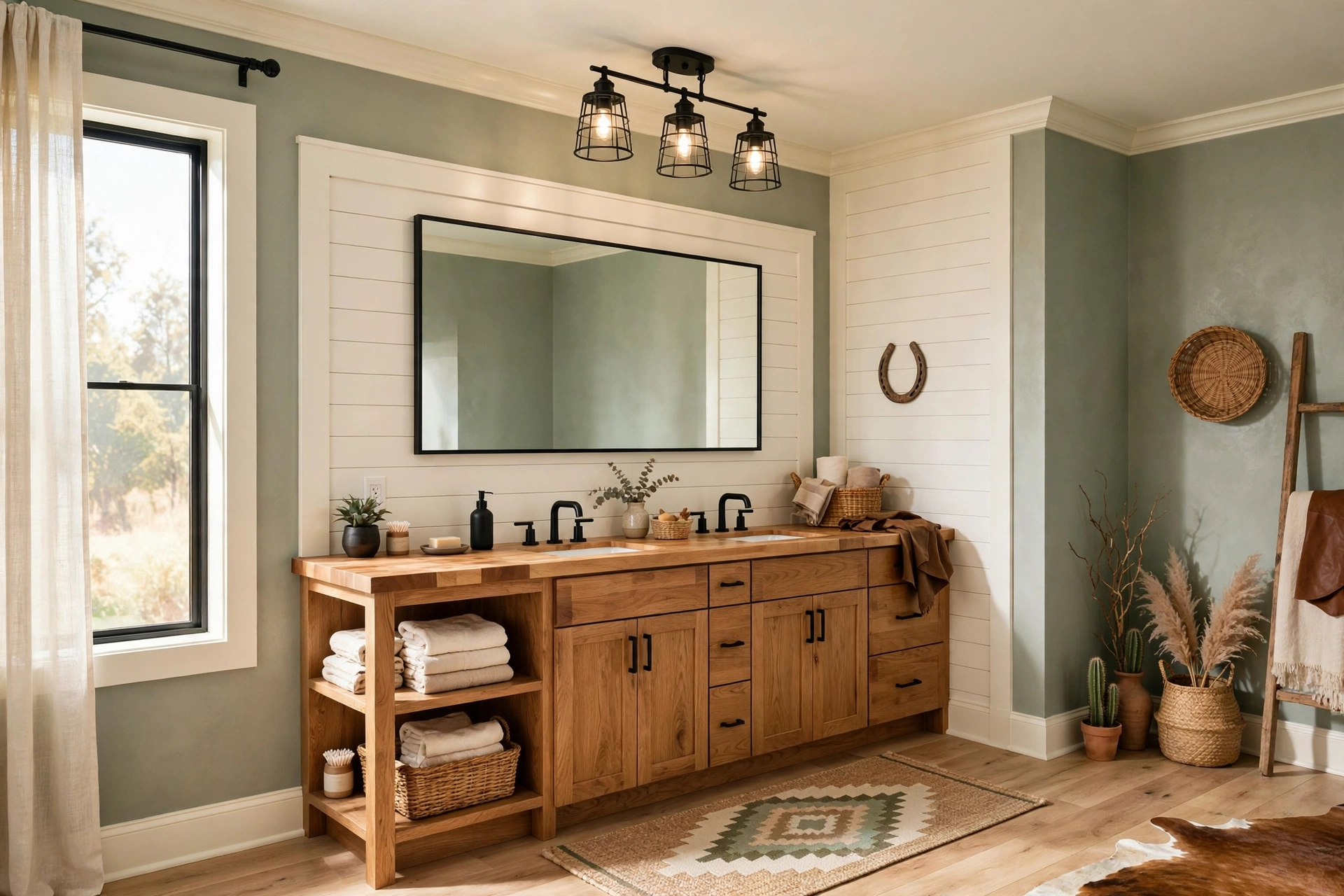 Paint it soft sage and cream
