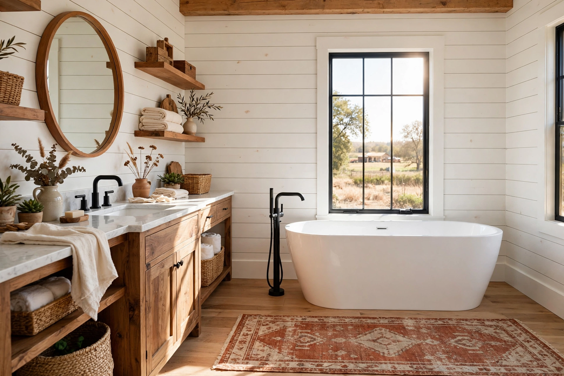 Soak in a freestanding tub