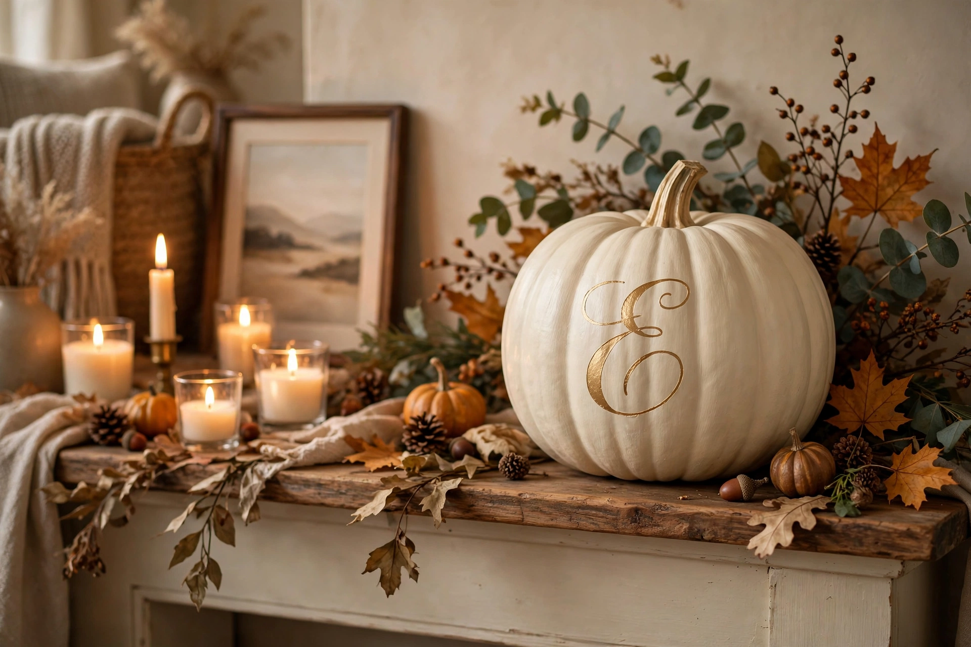 Monogrammed pumpkins