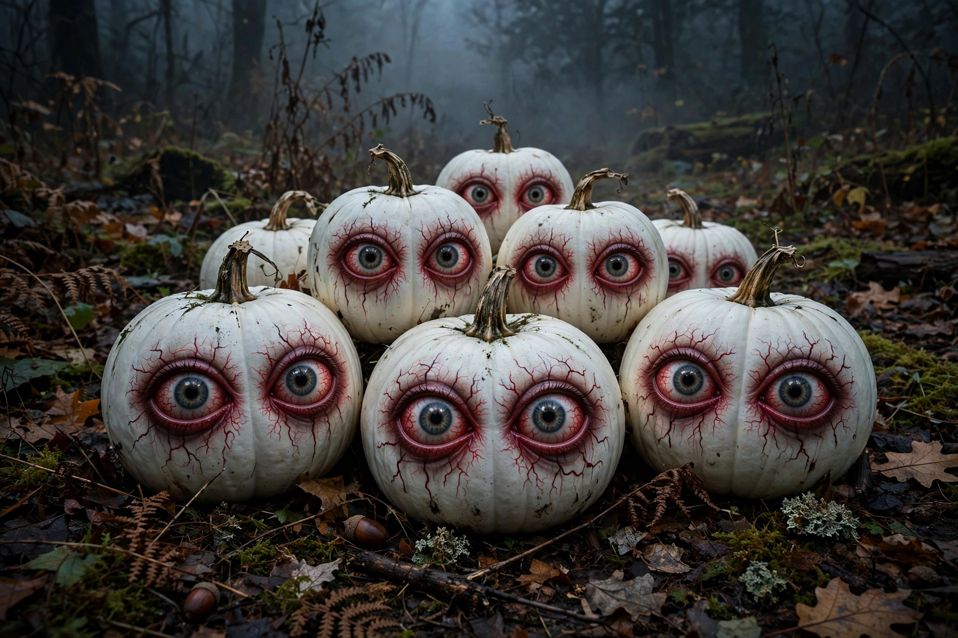 Creepy Eye Pumpkins