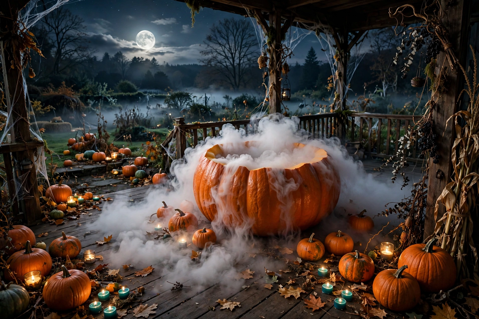 Fog Machine Pumpkin Cauldron