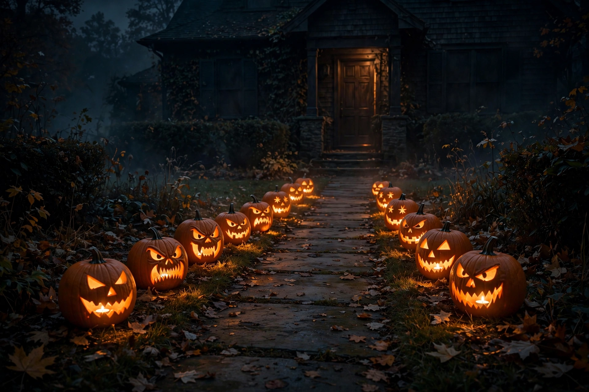 Pumpkin Lantern Walkway