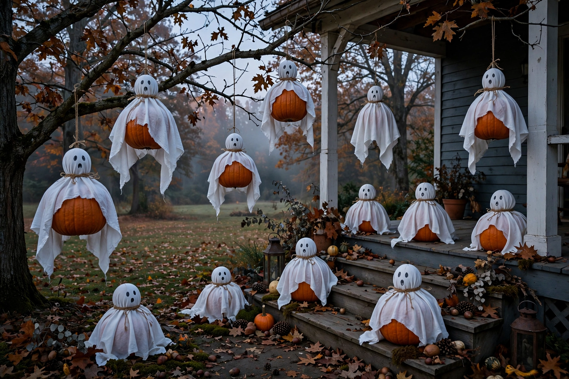 Ghost Sheet Pumpkins