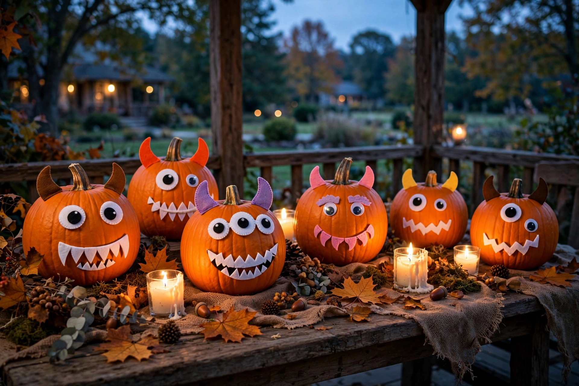 Felt Feature Monster Pumpkins