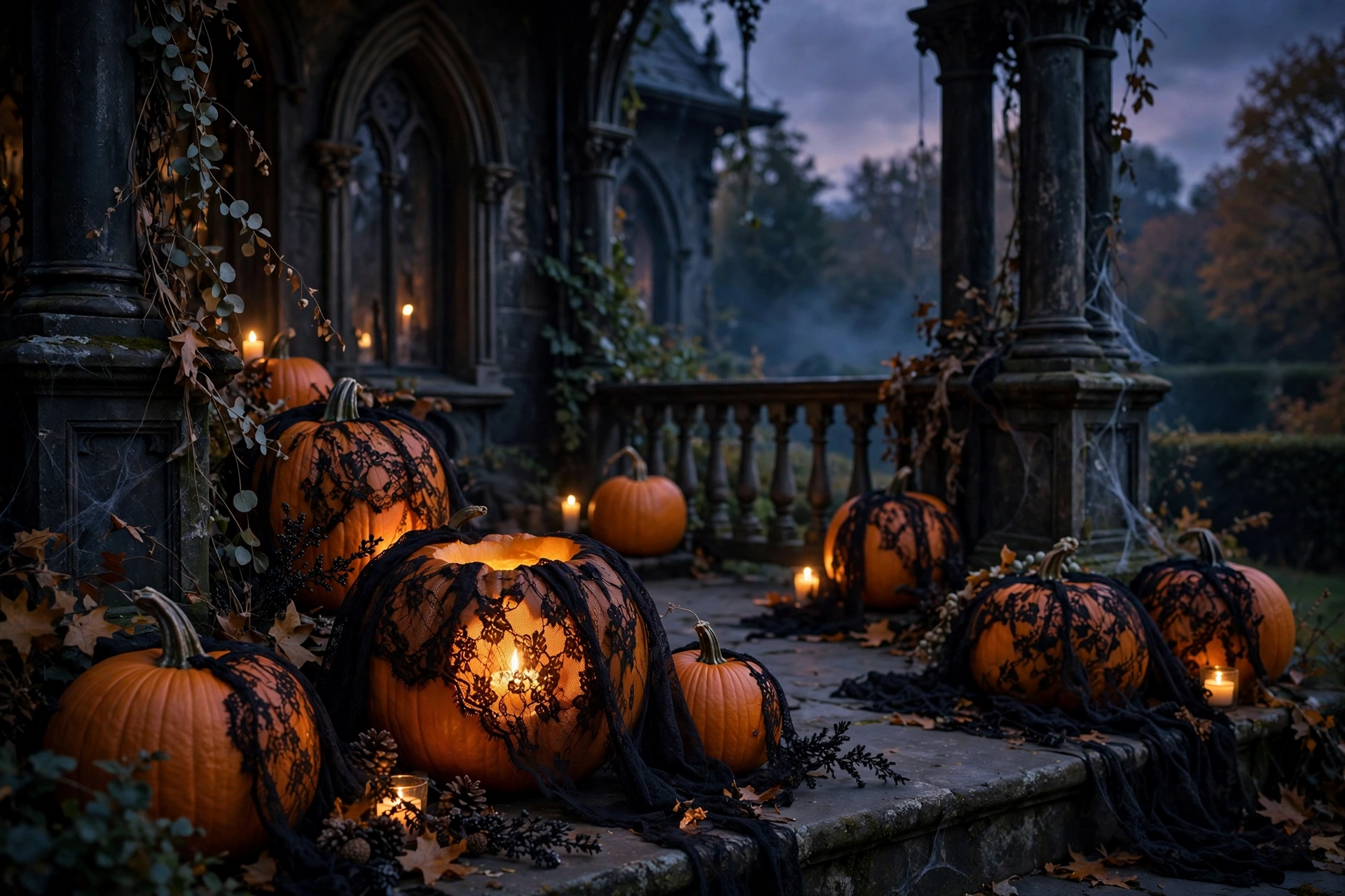 Black Lace Pumpkins