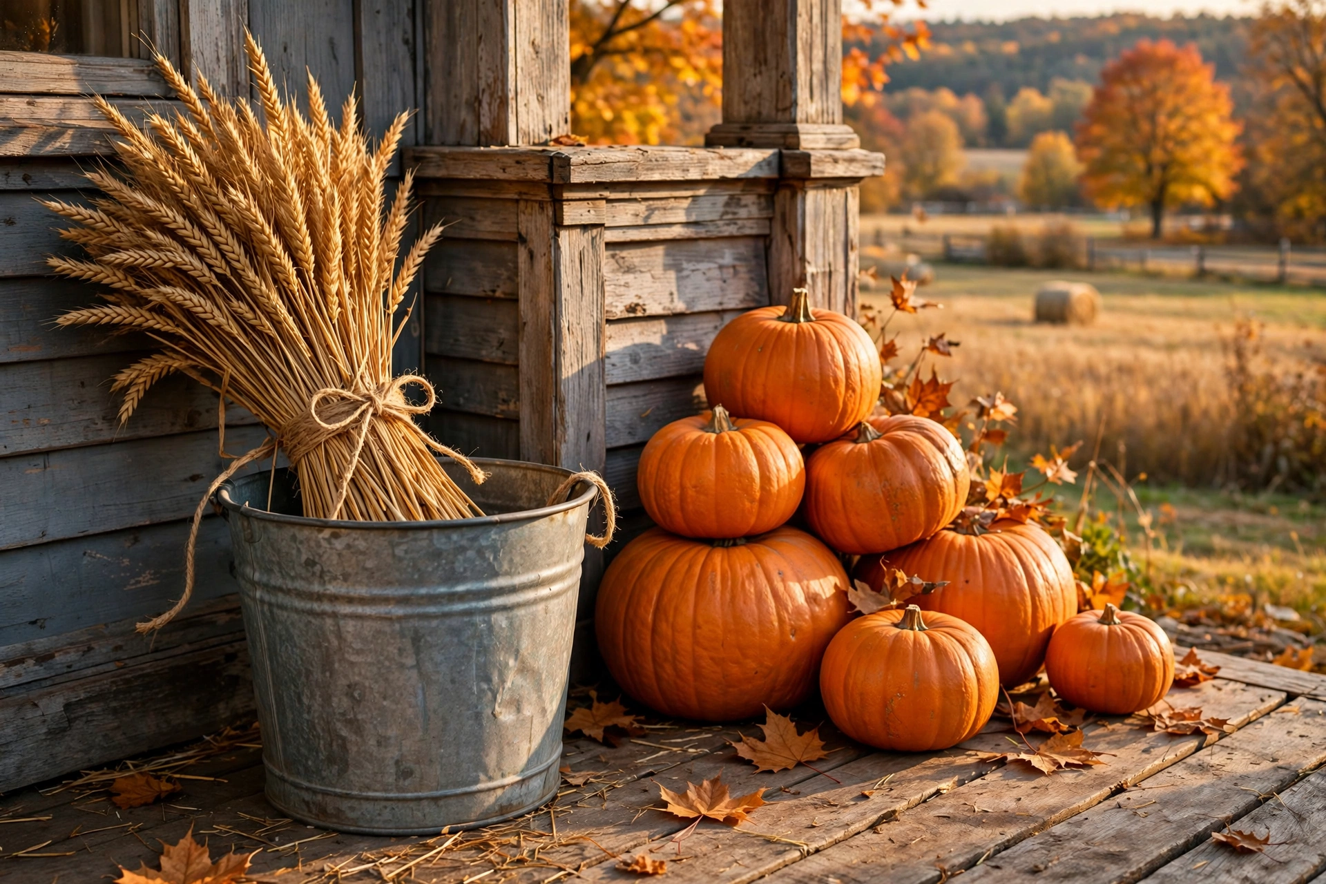 Wheat-Sheaf Pumpkin Bundle
