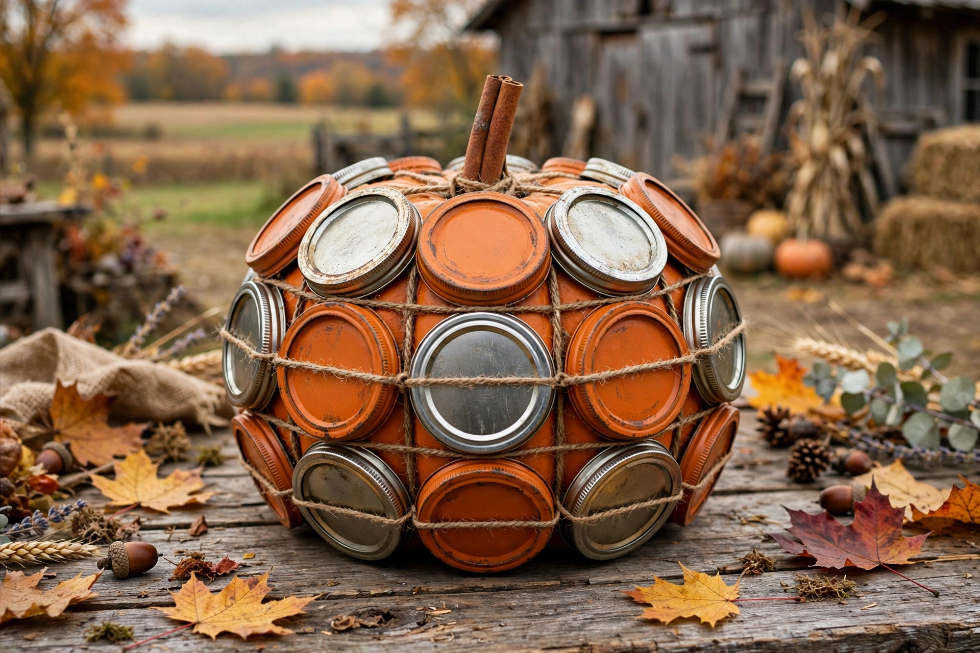 Mason-Jar Lid Pumpkin