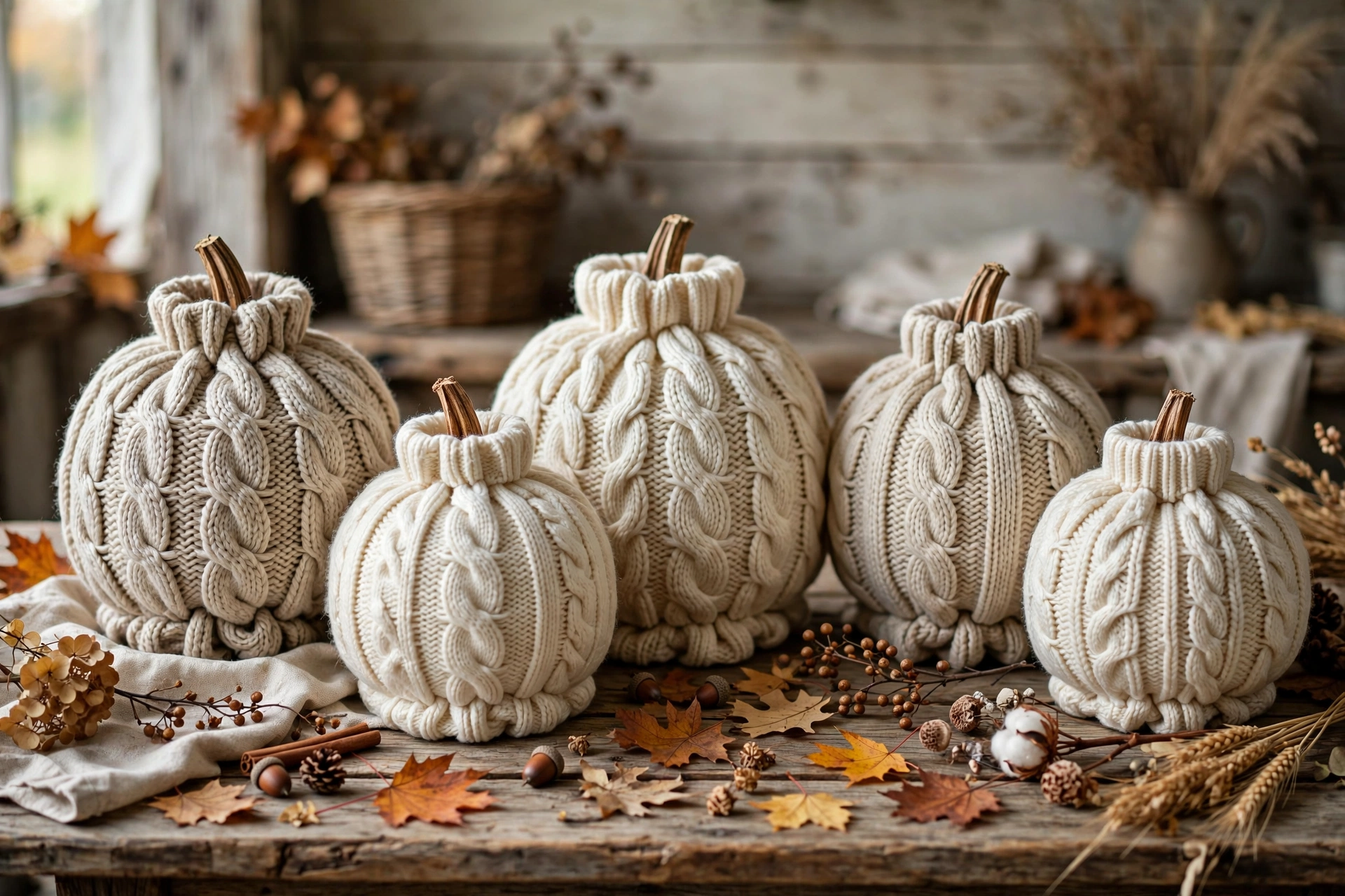 Sweater-Knit Pumpkin Covers