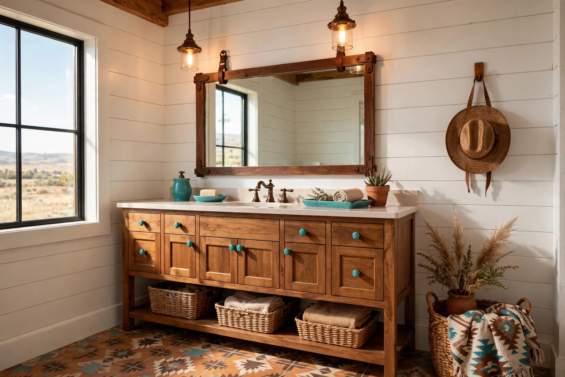Add turquoise accents