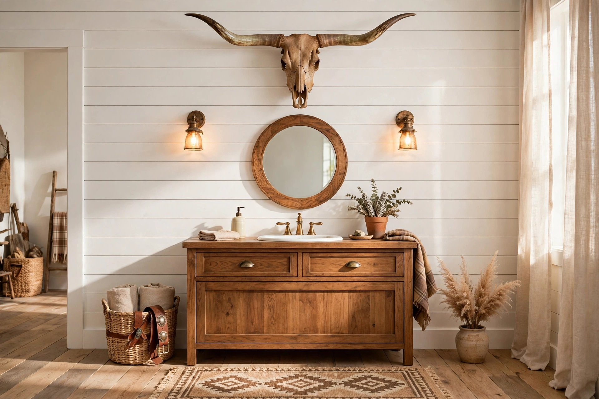Mount a faux longhorn or antler piece