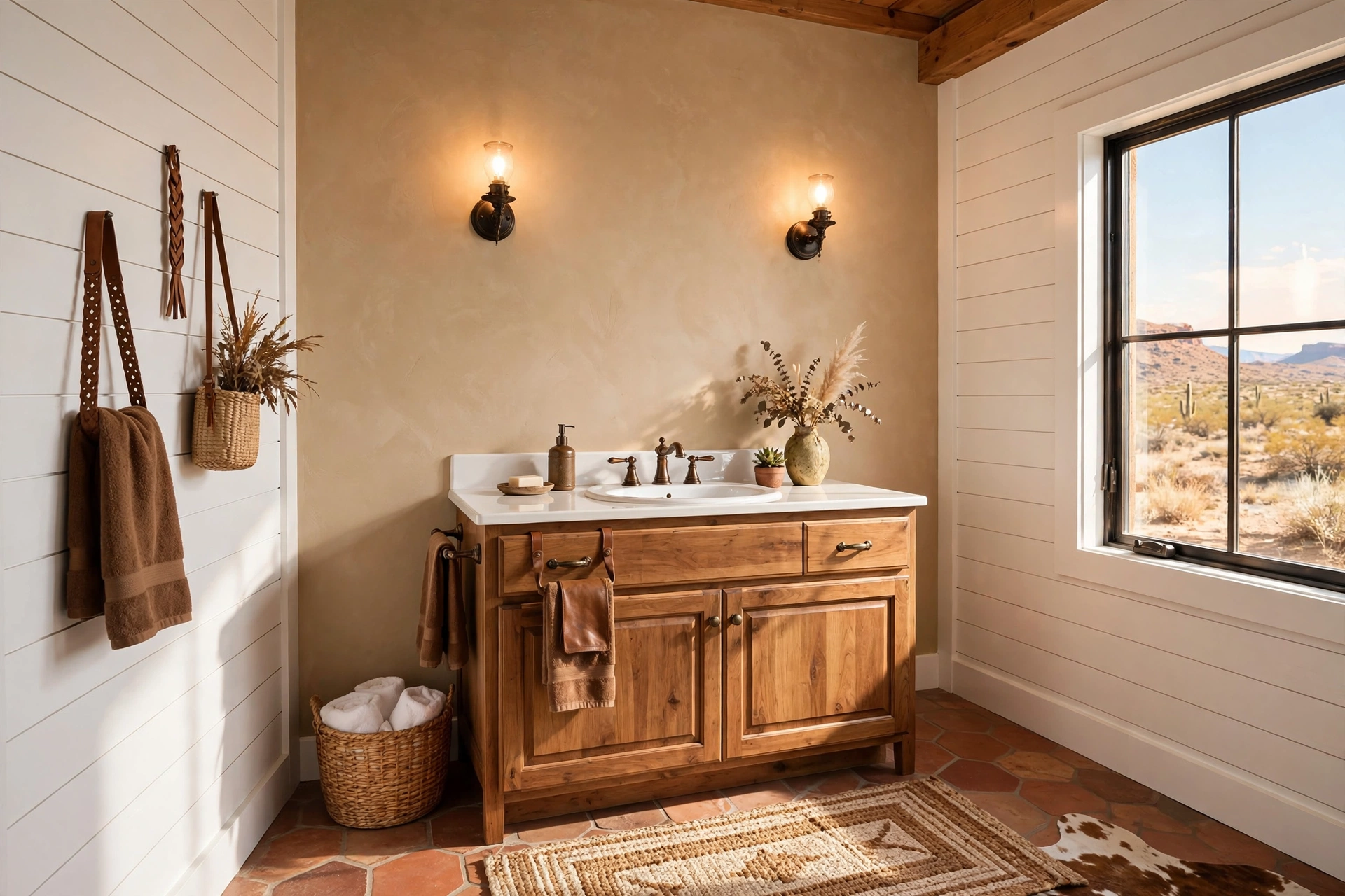 Paint in warm desert tones