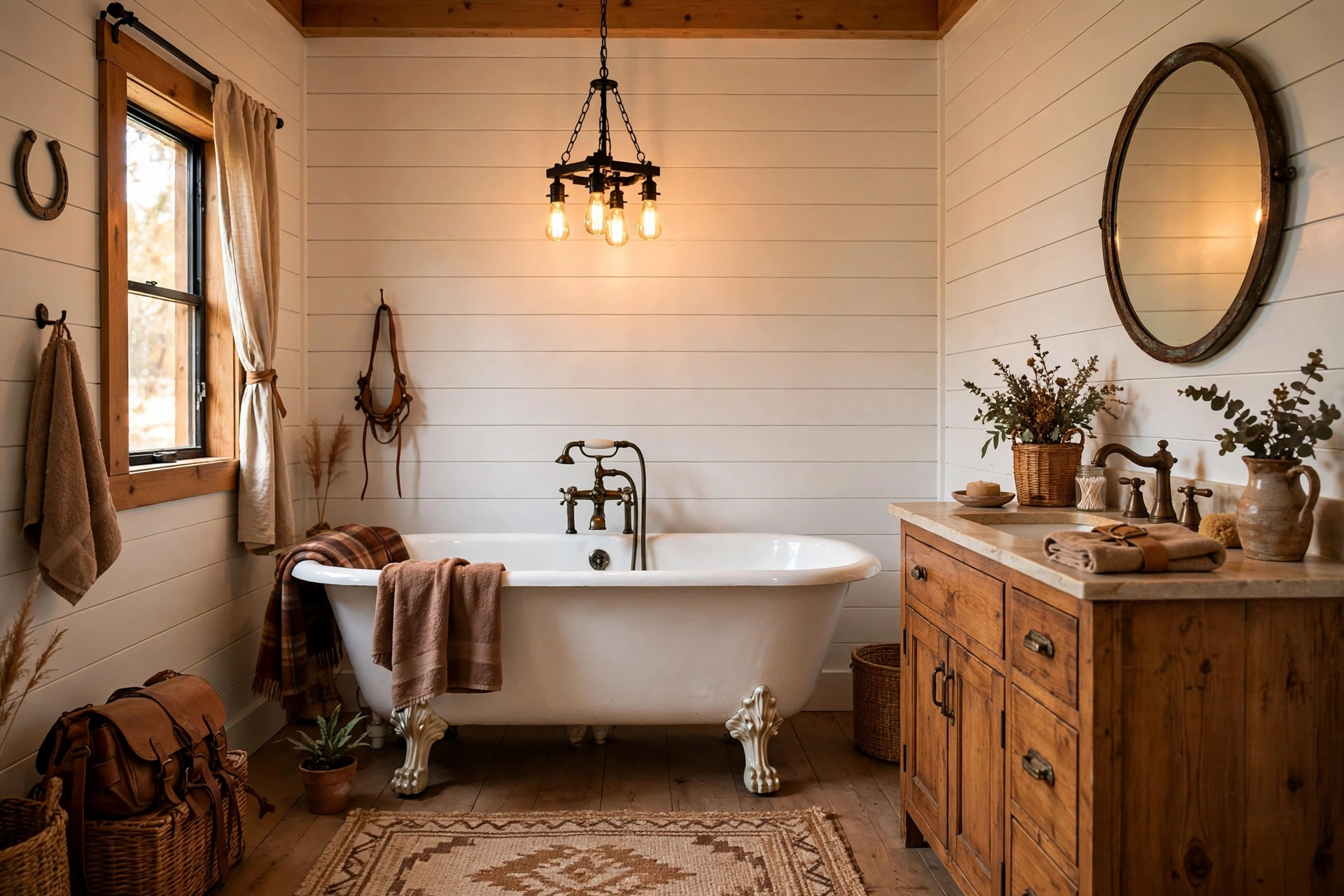 Hang an Edison bulb chandelier