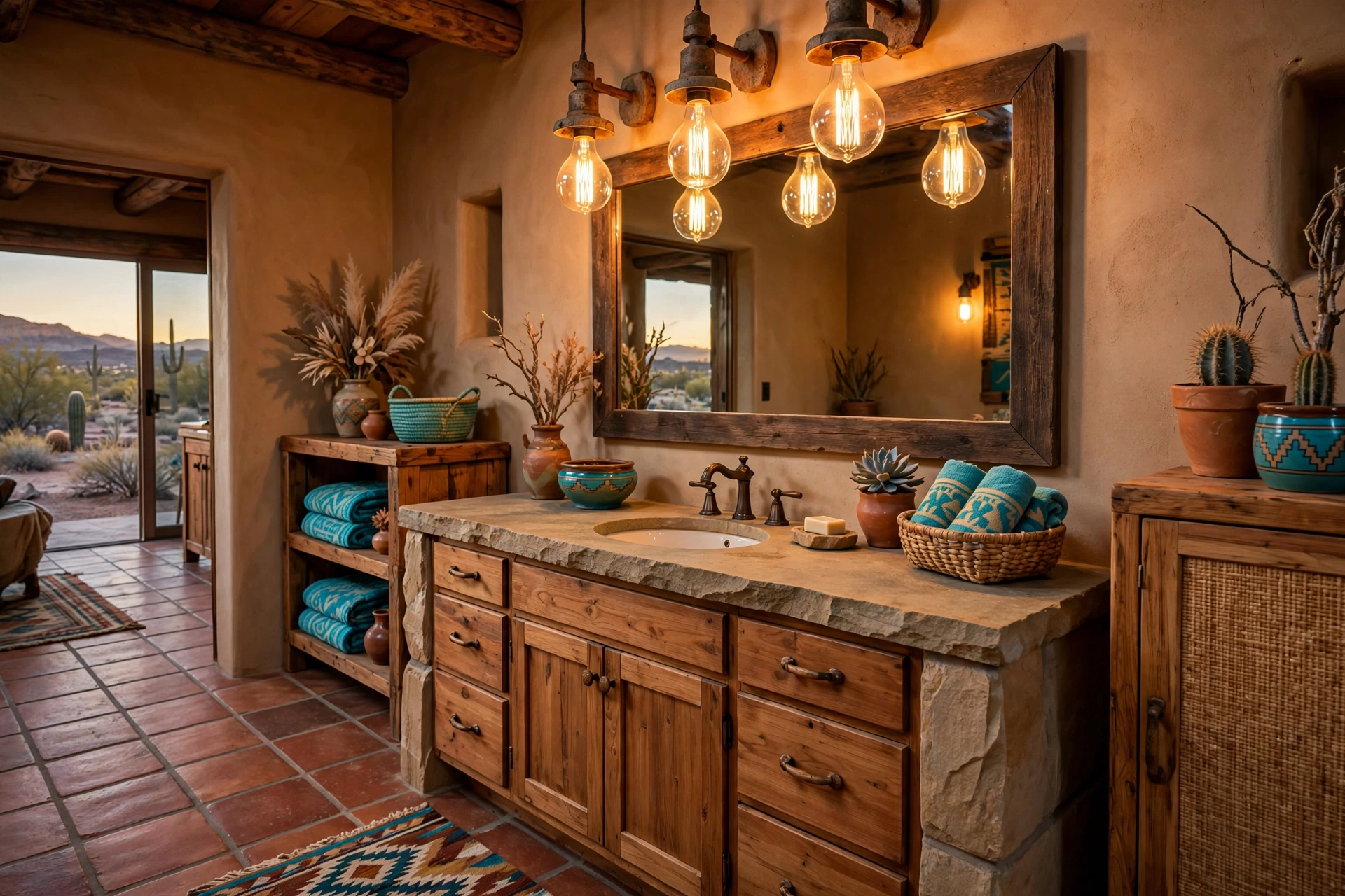Choose warm Edison-style lighting