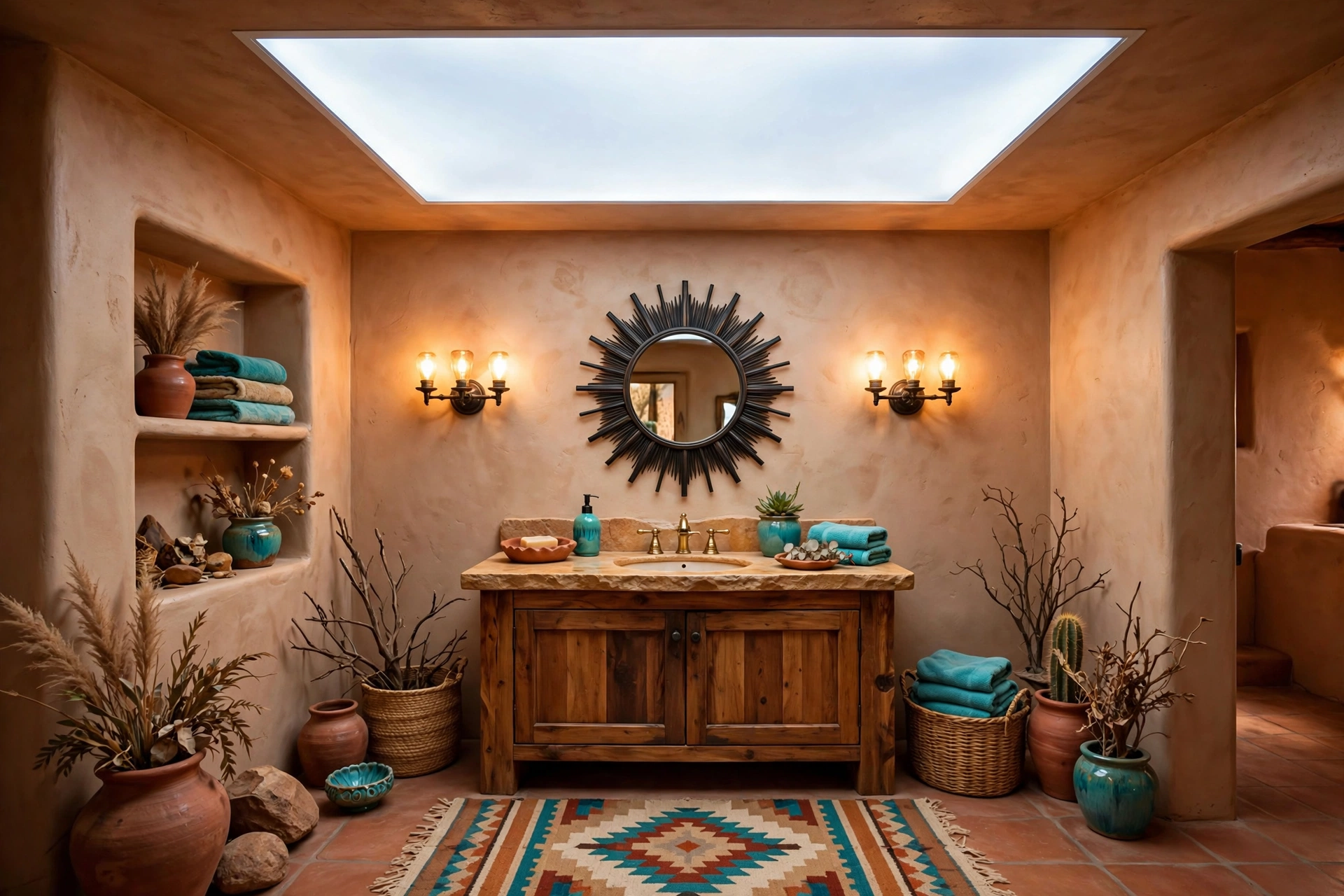 Add a skylight-feel with a sun-mimicking light