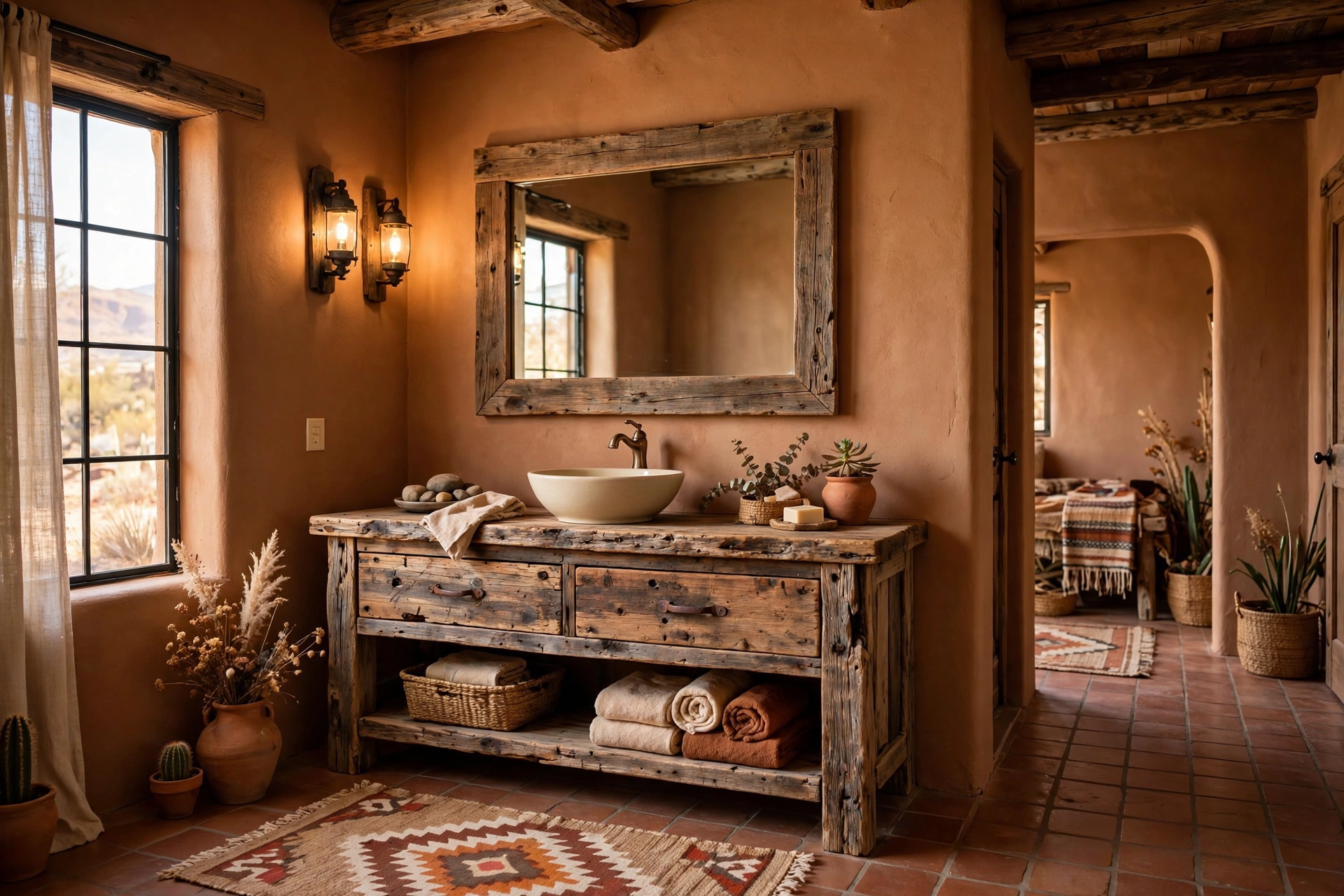 Build a vanity from reclaimed wood