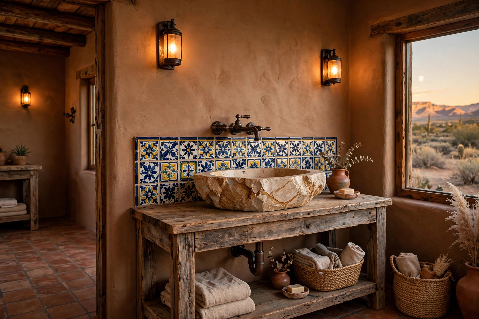 Choose a carved stone vessel sink