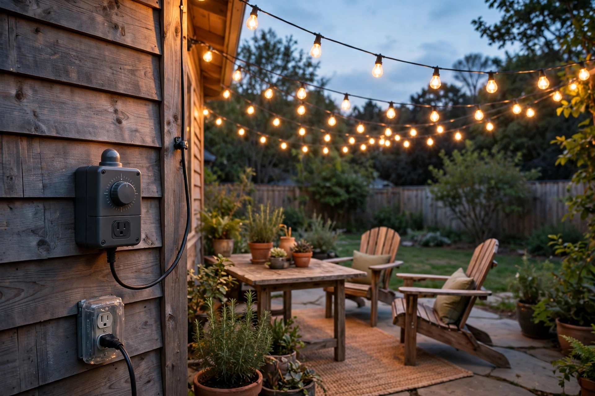 An Outdoor Timer or Smart Plug